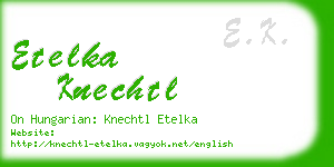 etelka knechtl business card
